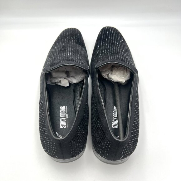 Stacy Adams‎ Mens Size 10.5M Black Studded Velvet Loafers Dress Shoes - Picture 8 of 14